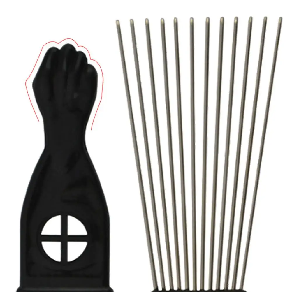 

2 Pcs Oil Hair Comb Steel Needle Detangler Dandruff Wide Brush Portable Smooth Scalp Massage Styling Long Thick Hair