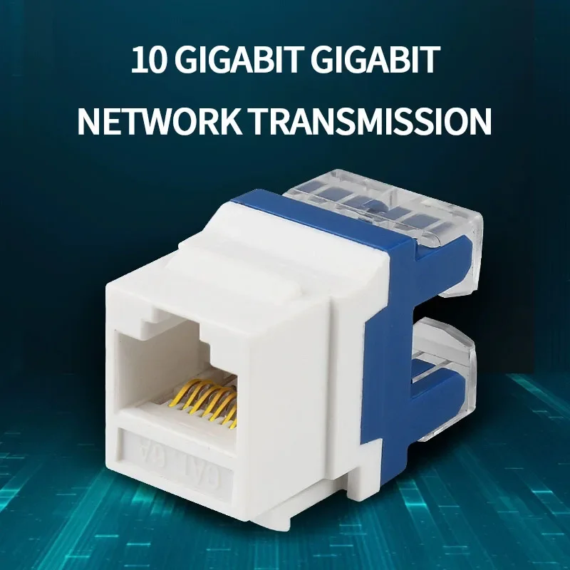 10pcs CAT6A RJ45 Network Module Socket, Tool - free Design, 10 Gigabit Speed, Ideal for Home & Office Network