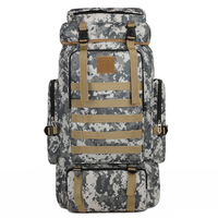 Camo Backpack Climbing Backpack Large Capacity Hiking Backpack Outdoor Camping Rucksack Trekking Backpack Travel Backpack