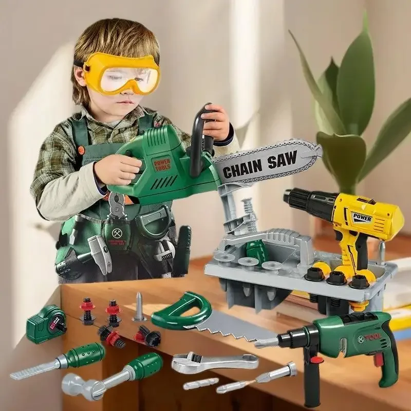 

Строительные инструменты для малышей — игровой набор с электрической дрелью с настоящими звуками и действием