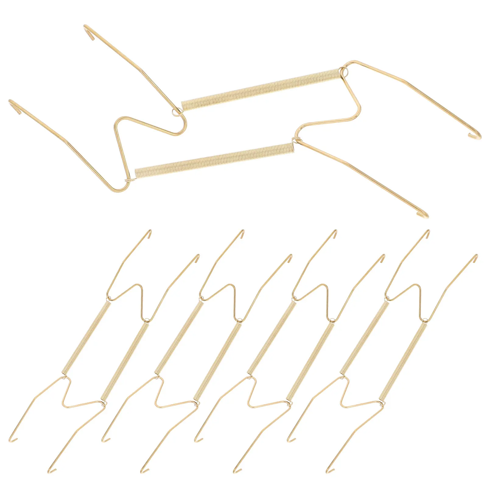 

6pcs Decorative Plate Hooks W Shaped Steel Wall Hangers Bracket for Plates Home Storage Artistic Design