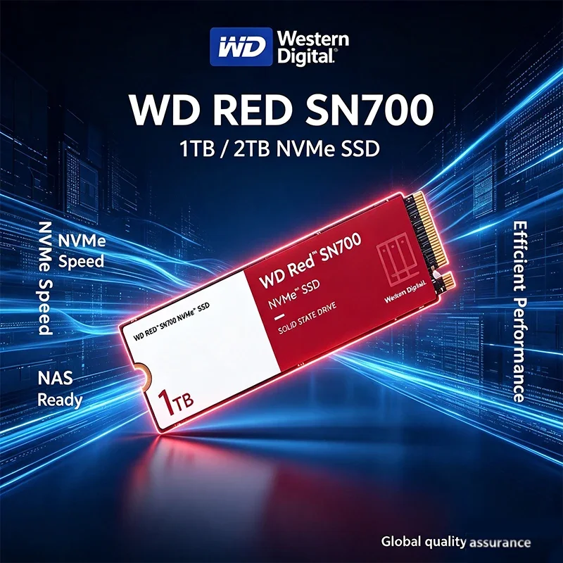 WD Red SN700 PCIe 4.0 NVMe SSD 500GB/1TB/2TB M.2 2280 NAS Optimized High Speed Internal Solid State Drive for PC & Laptop