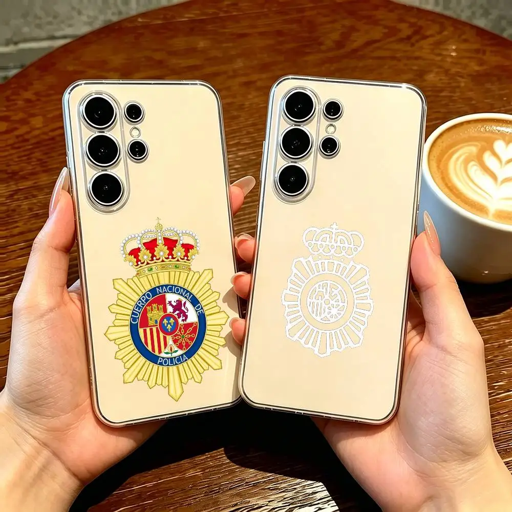 S-Spain National Police Corps Phone Case Transparent Silicone Soft For Samsung S25,S24,S21,S22,S23,S30,Ultra,S20,Plus,Fe