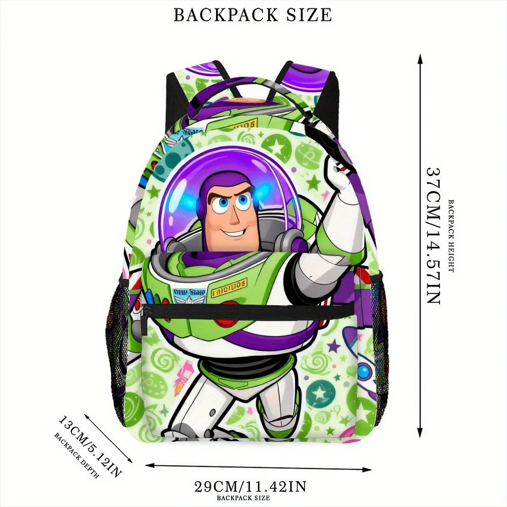 1 قطعة Toy Story Buzz Lightyear حقيبة ظهر عصرية متعددة الاستخدامات للتنقل واللياقة البدنية والسفر والتسوق والتخييم على طراز الشارع حقيبة مخصصة