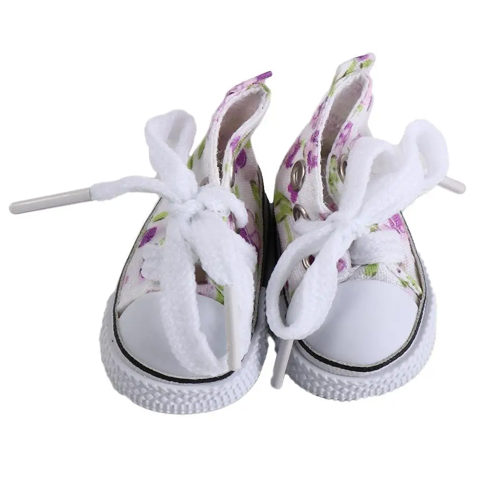 Puppen Zubehör Nette Puppe Mini Leinwand Schuhe Kawaii Mini BJD Puppe Schuhe 5CM Kunststoff Mini Casual Schuhe Mädchen Spielzeug