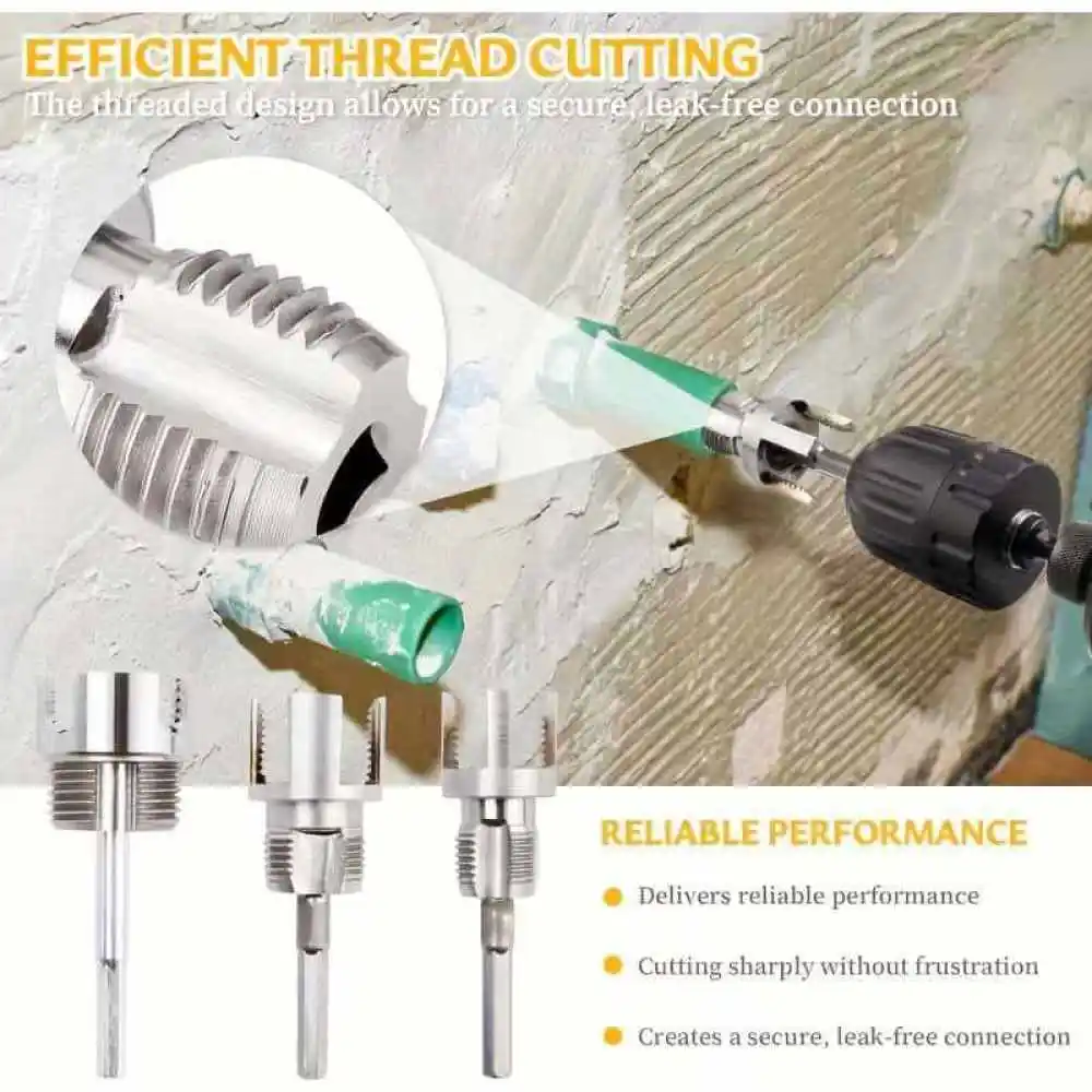 Carbon Steel Pipe Threading Tool For PPR Pipes Plumbing Manual Thread Maker 1 2 3 4 Inch Integrated Fitting Accessory
