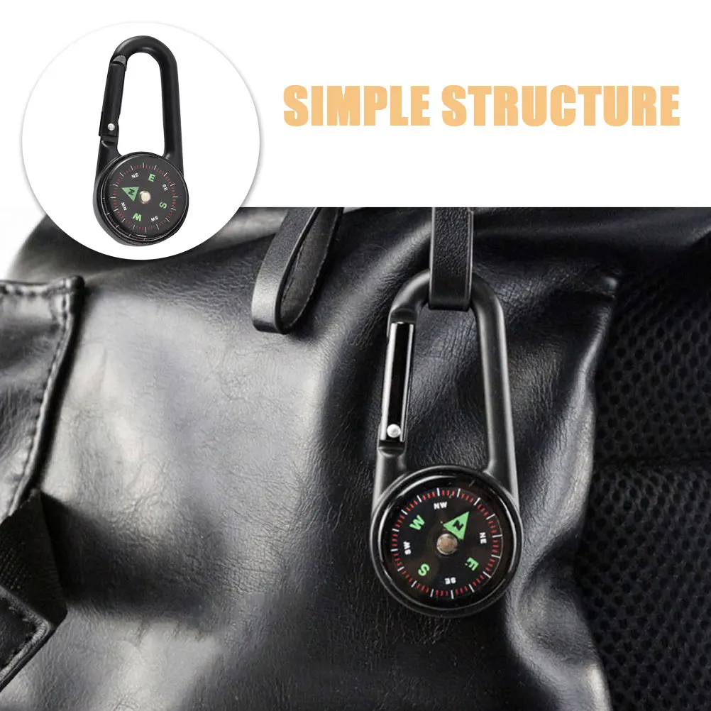 

2Pcs Portable Compass Zinc Alloy Hiking Camping Outdoor Survival Supplies Wear Resistant Pocket Size Travel