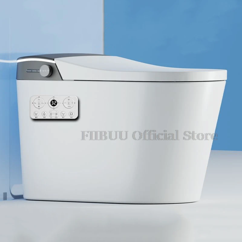 

One Piece Smart Toilet with Bidet Built in Concealed Cistern Intelligent Toilet Elongated Warm Water Night Light Heated Seat