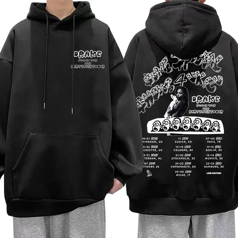 

Rapper Drake Europe Tour with PARTYNEXTDOOR 2025 Hoodie Some Sexy Songs 4 U SSS4U Merch Clothing Men's Hip Hop Fashion Hoodies
