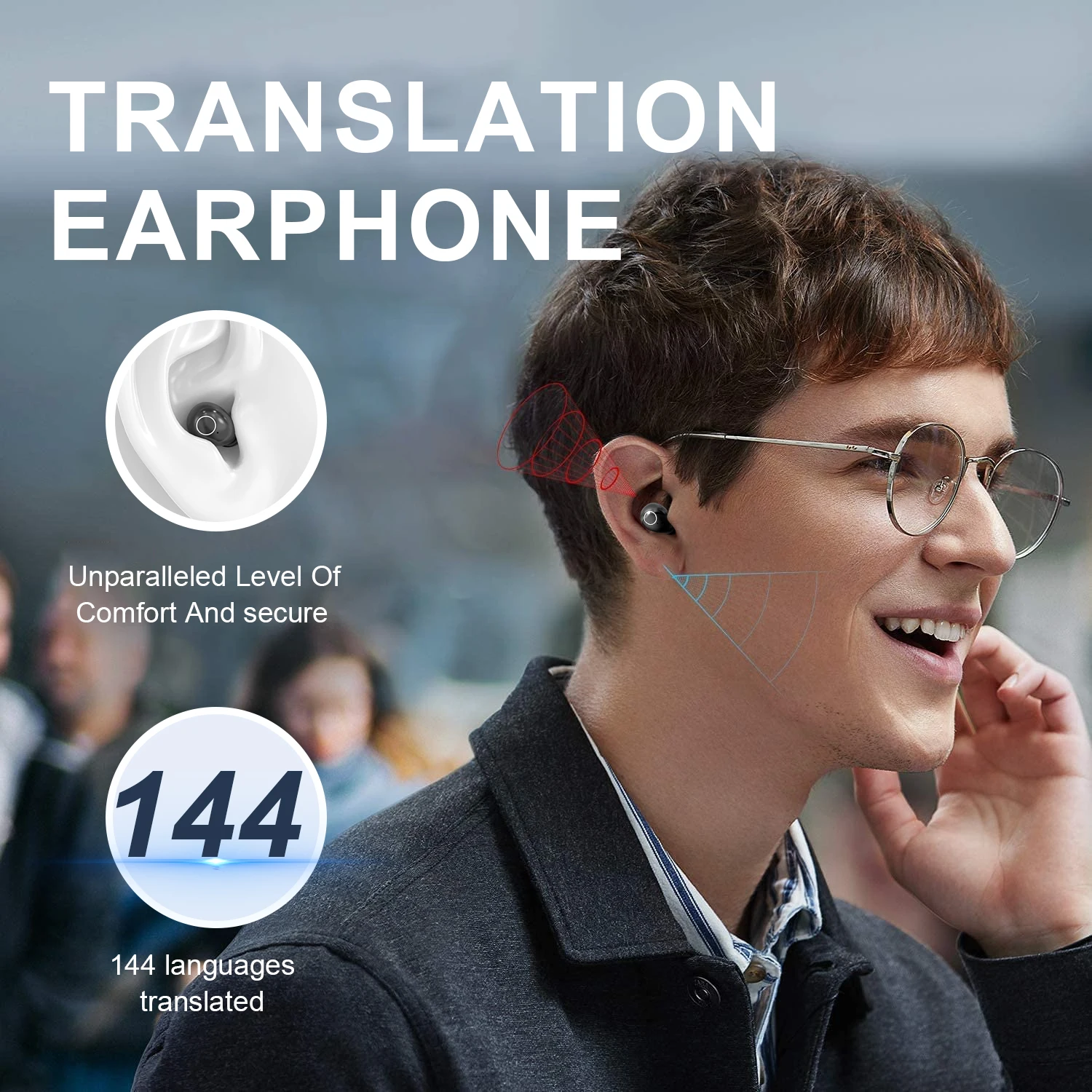 Auriculares inalámbricos con traducción en tiempo Real AI, cascos Bluetooth con reducción de ruido para Xiaomi Redmi, auriculares pequeños