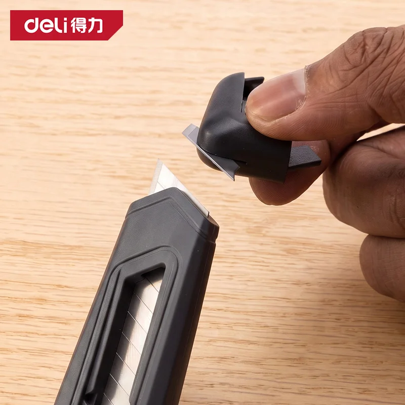 ABS Body Utility Knife 18mm Silver Blade Auto-Lock Push Button Cutter Lightweight Comfort Grip for Office Craft Hobby Cutting