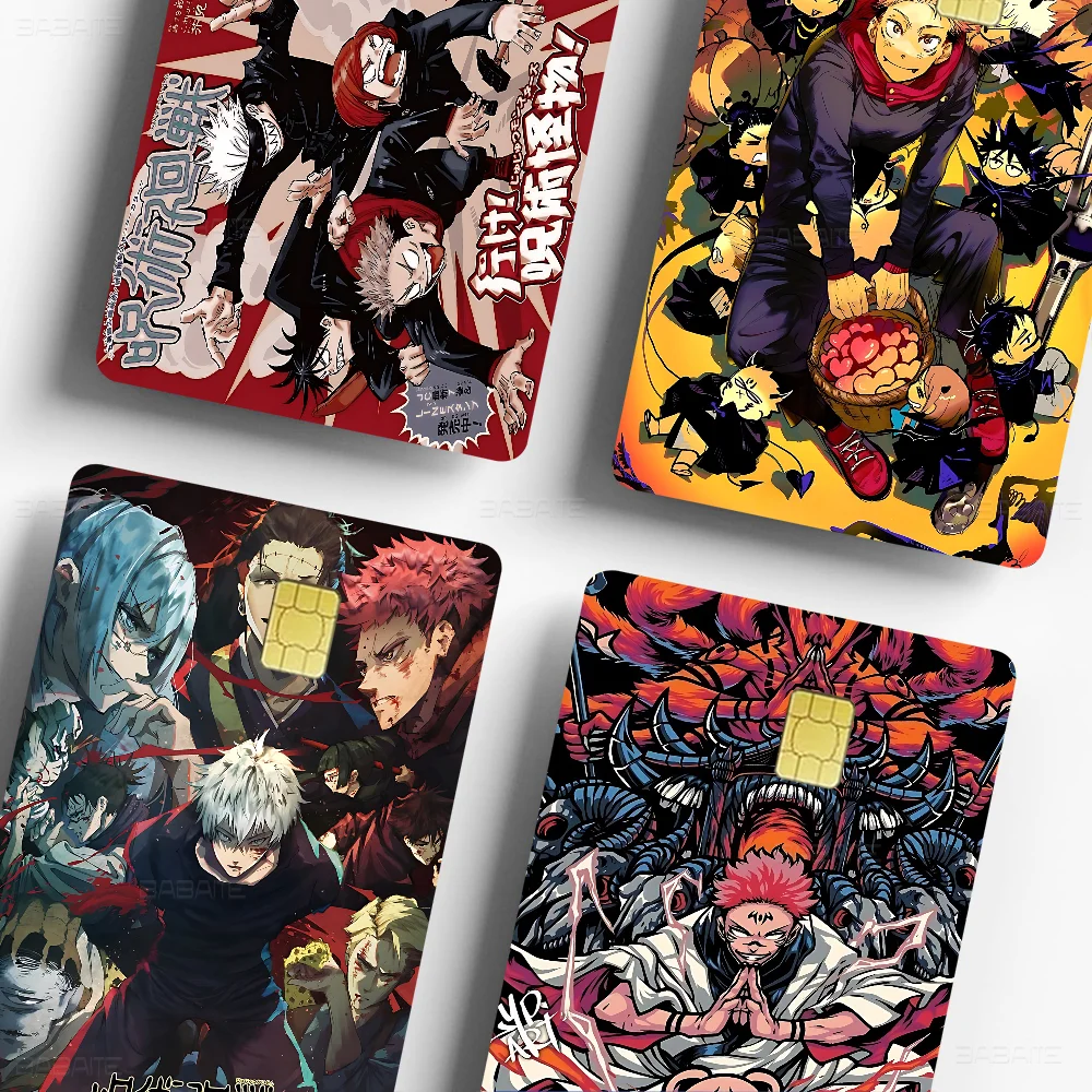 Jujutsu Kaisen Anime Cartoon Sticker Film Skin For Credit Card Debit Bank Bus Card