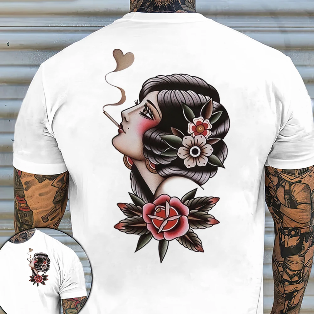 Camiseta de manga corta con estampado japonés Vintage para hombre, Tops 3D, ropa de calle, camiseta de gran tamaño