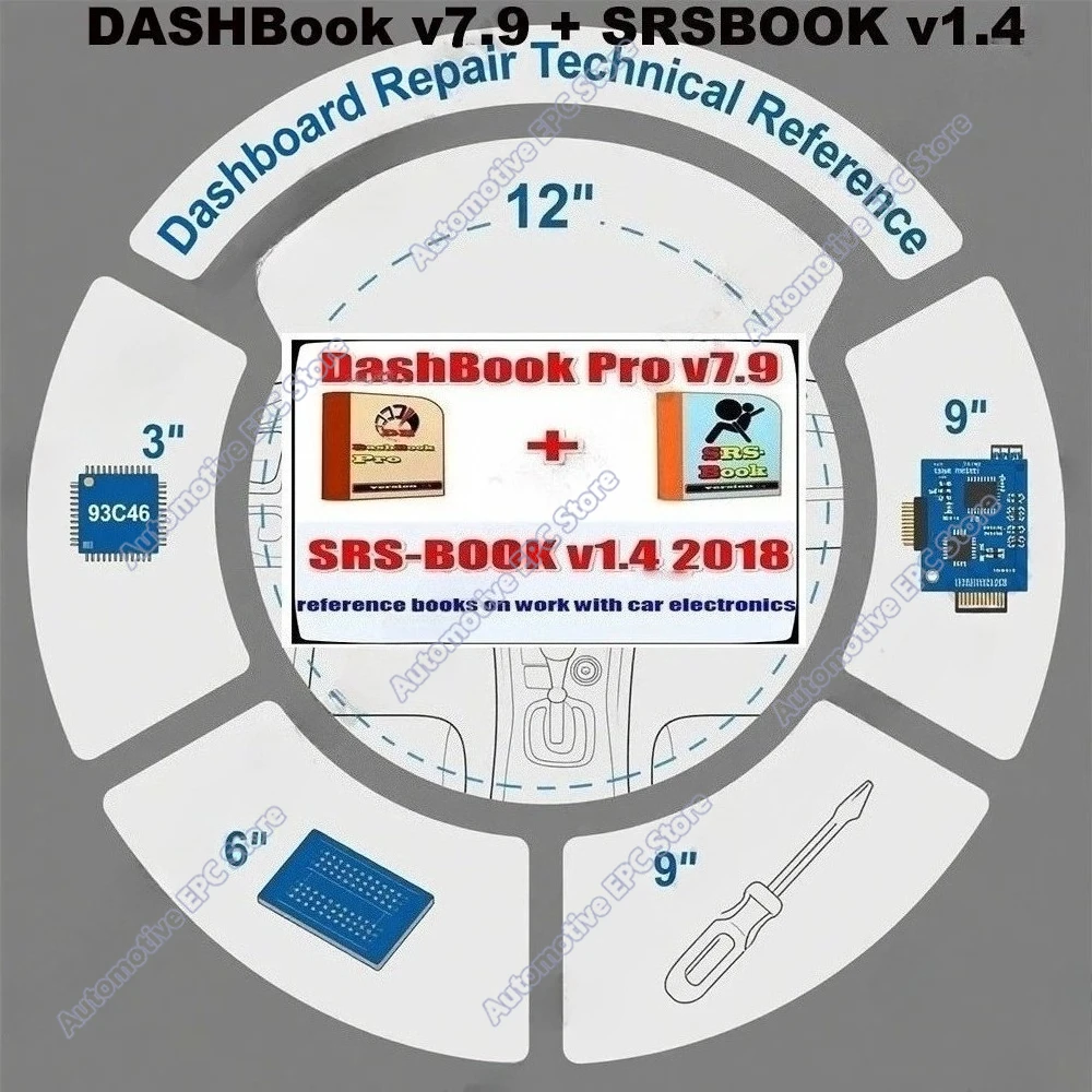 

Latest DASHBook v7.9 + SRSBOOK v1.4 obd2 scanner Full with Keygen Removal Disassembly Car Maintenance Tools for great beginner