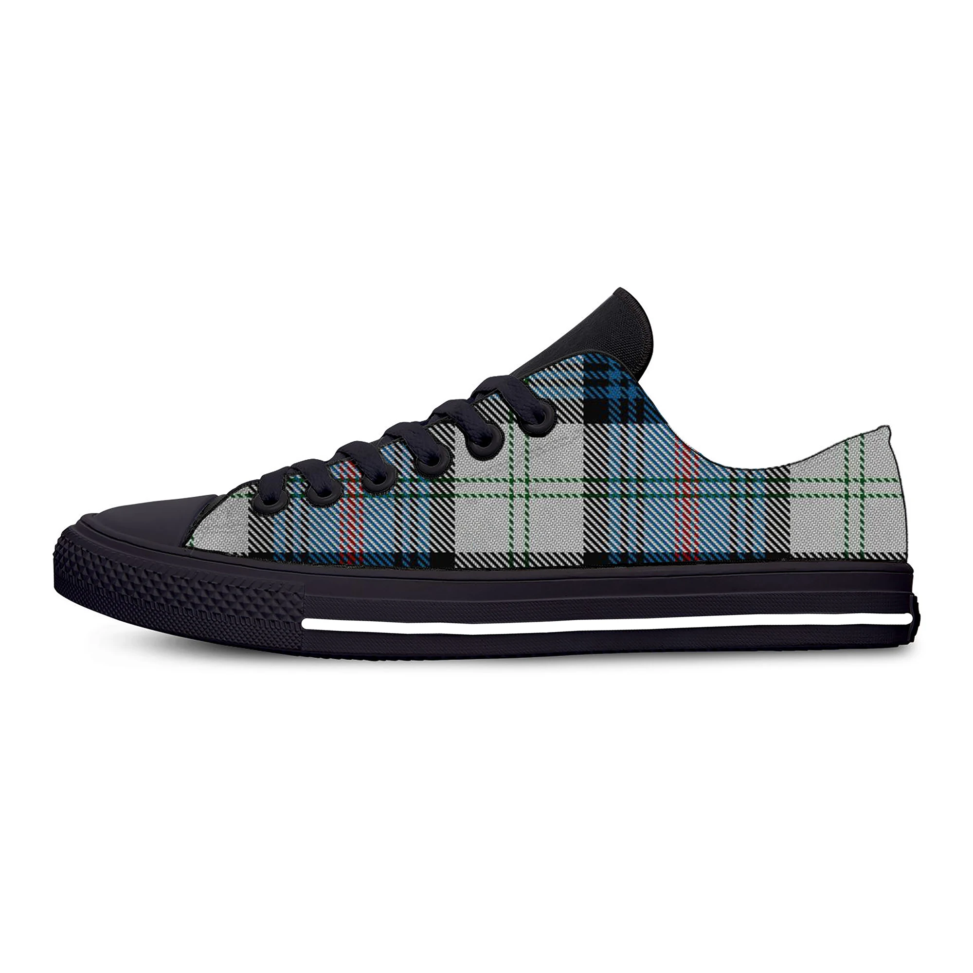 Hot Scottish Clergy Tartan Plaid Fashion Classic Summer Low Top Casual  Board Shoes Lightweight Breathable Men Women Sneakers