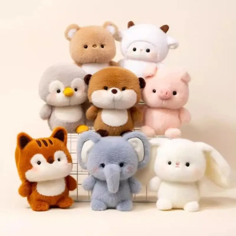 

Kawaii Animal Series плюшевый кукольный стол со слонами, свиньями, собакой, овцей, кошкой, лисой, милые плюшевые игрушки для мальчиков и девочек, подарки на день рождения