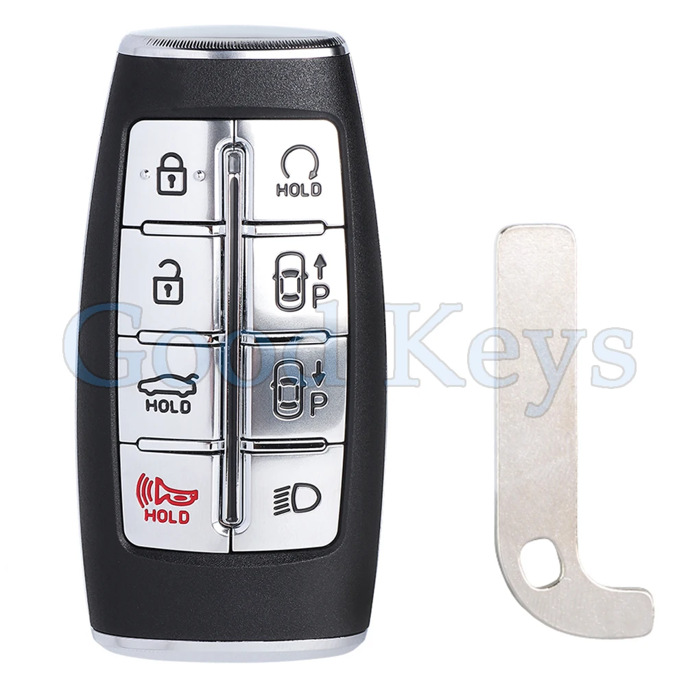 KEYECU Chiave A Distanza Borsette Caso Fob per Hyundai Genesis G70 G80 G90 GV70 GV80 GV90 2019 2020 2021 2022 2023 2024 2025 TQ8-FOB-4F35