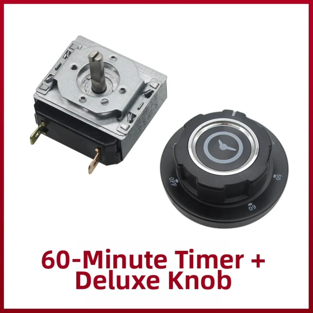 6090 Minutes Kitchen Timer for Steamed Rice Cart with For Dial Knob and Bell Switch Providing Audible Countdown
