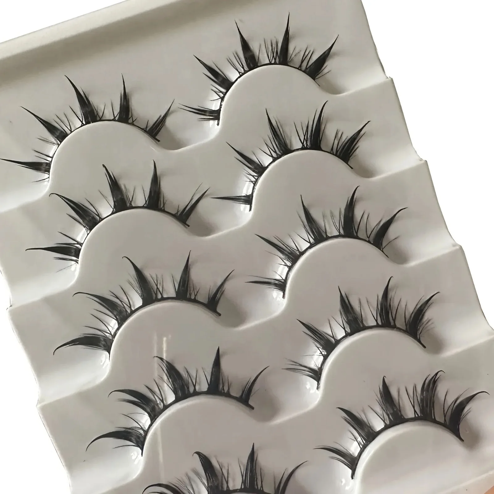 Anime-inspirierte falsche Wimpern, 5 Paar, Comic Eye Cos, künstliche Wimpern, Dämon-Stil, voluminöse Verlängerung