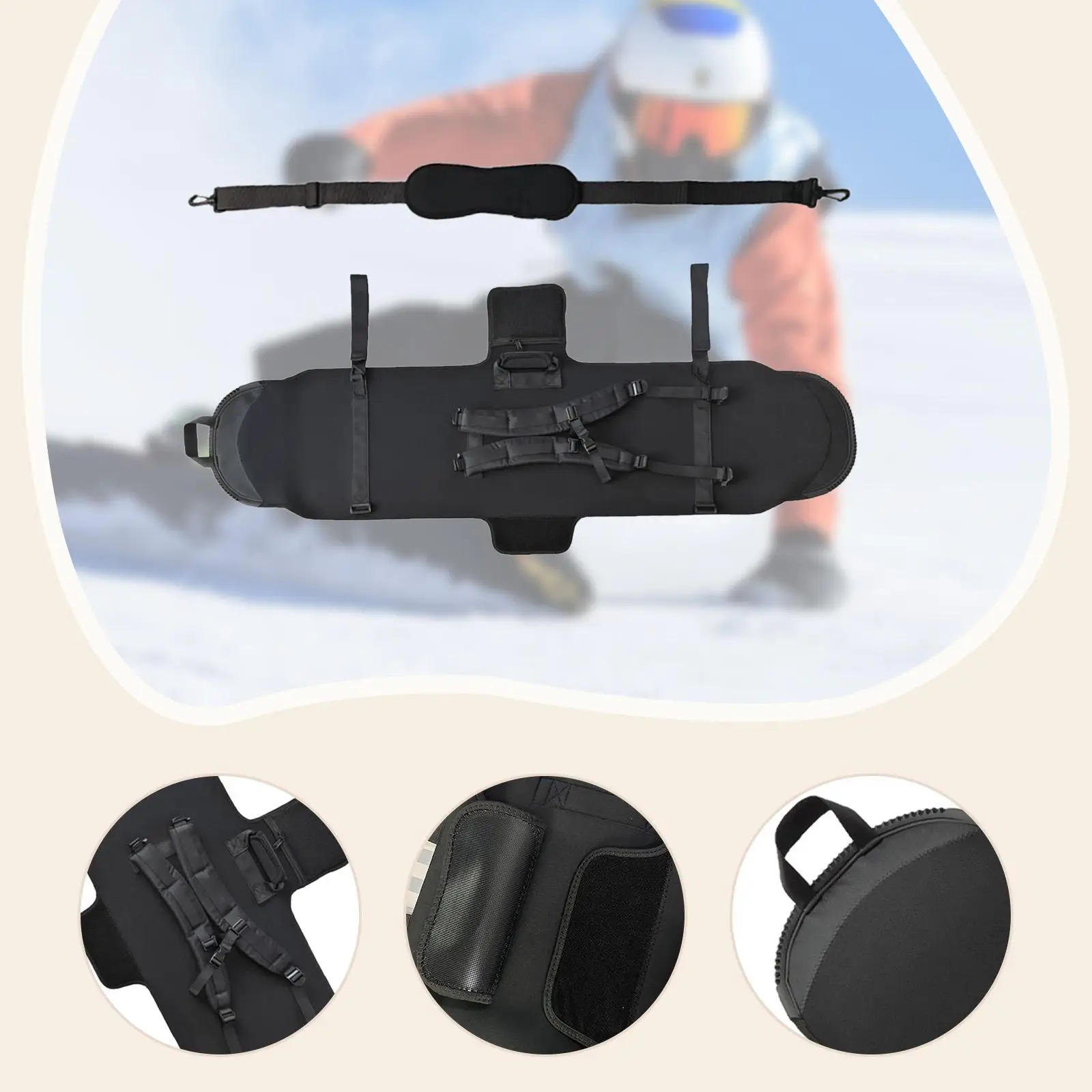 

Durable Snowboard Cover with Padded Shoulder Strap Ski Bag Large Travel Case for Snowboarding Accessories