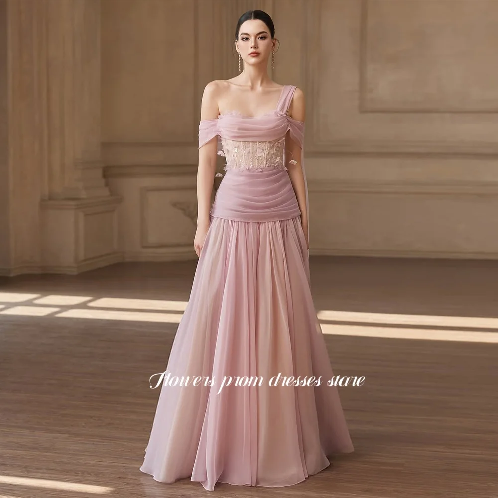 

Flowers A Line Party Dress One Shoulder Evening Dresses Lace Illusion Prom Dresses Elegant Homecoming Dress 2025 Customized