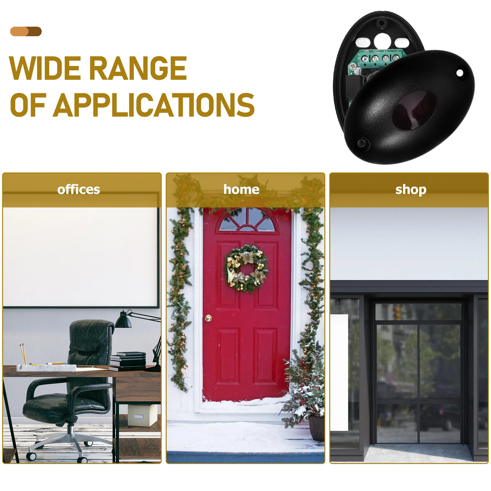 زوج واحد من مستشعر نافذة الباب بشعاع الأشعة تحت الحمراء لنظام إنذار أمان المنزل وحماية باب حمام السباحة #1