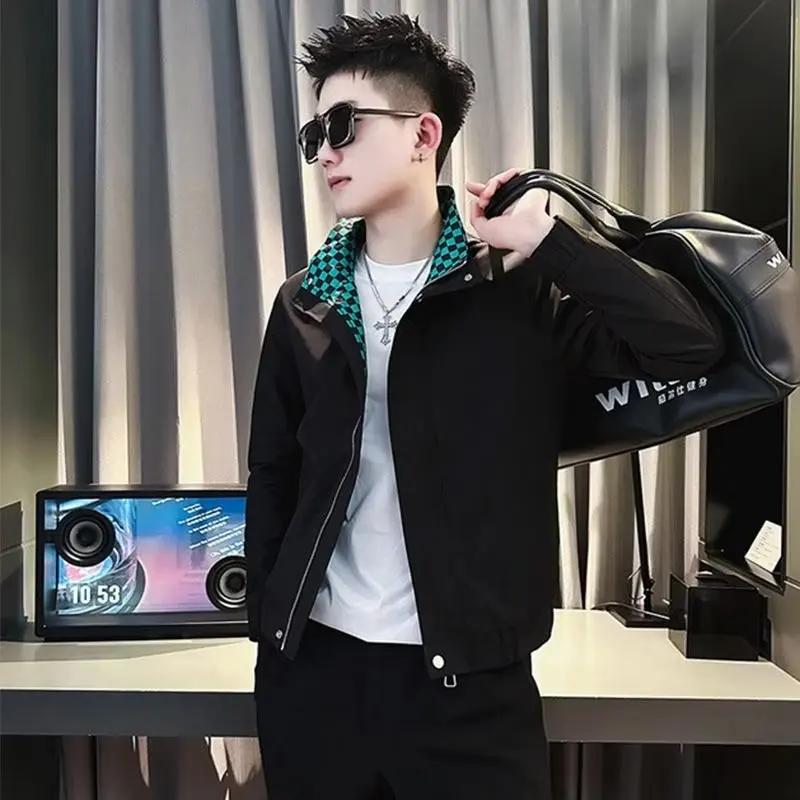 

Casual Cool Jaet Men's Spring Autumn Faion Outerwear 2025 New Sle Trendy Men's Casual Autumn Coat Stand Fit Zipper