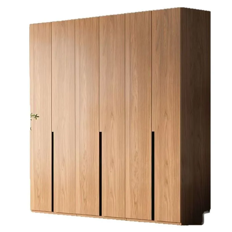 Armadio Porta in legno massello al piano Camera da letto domestica Porta oposta Armadio grande Armadio semplice e moderno
