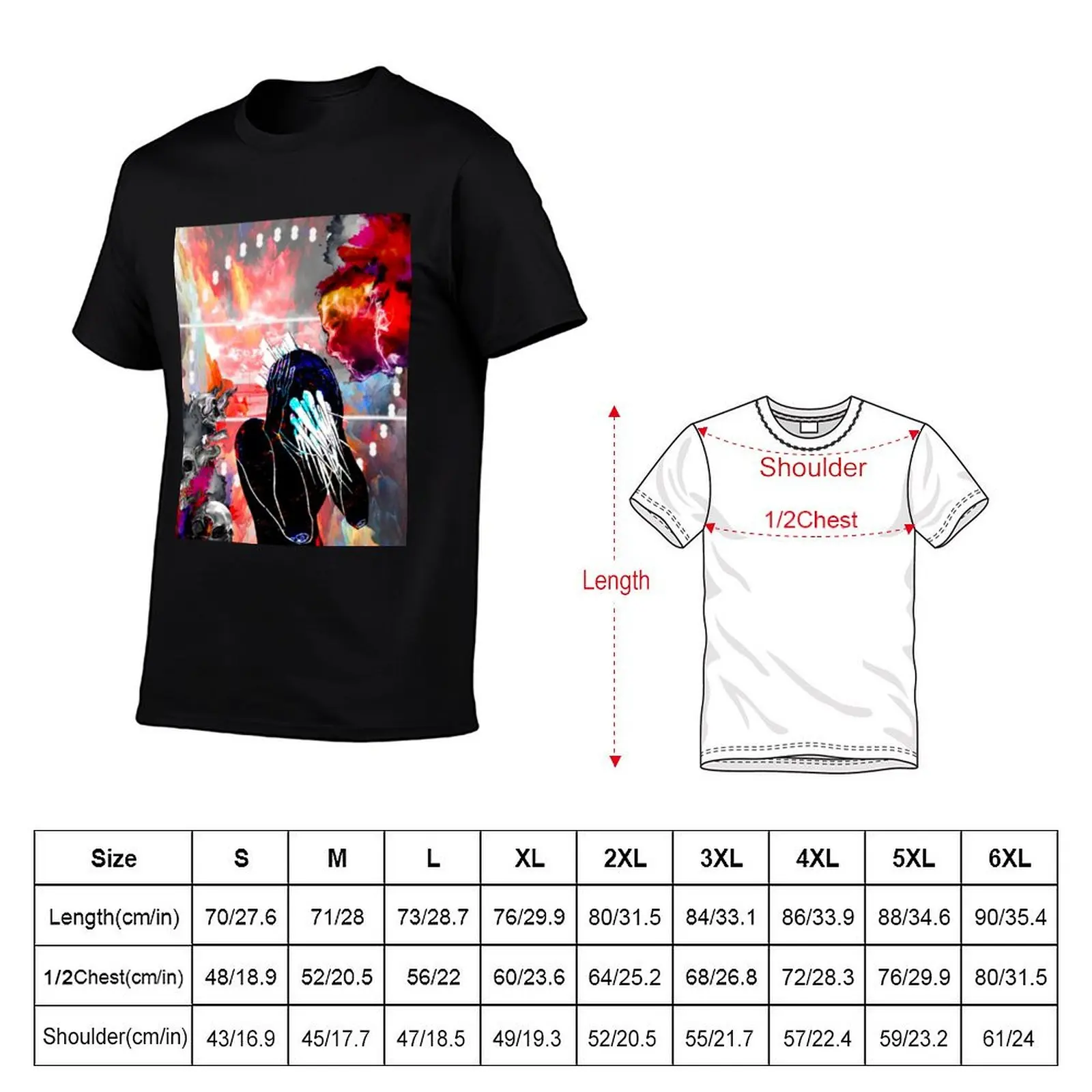 Troubled minds T-Shirt oversizeds baggy shirts summer clothes anime stuff cotton t shirt men