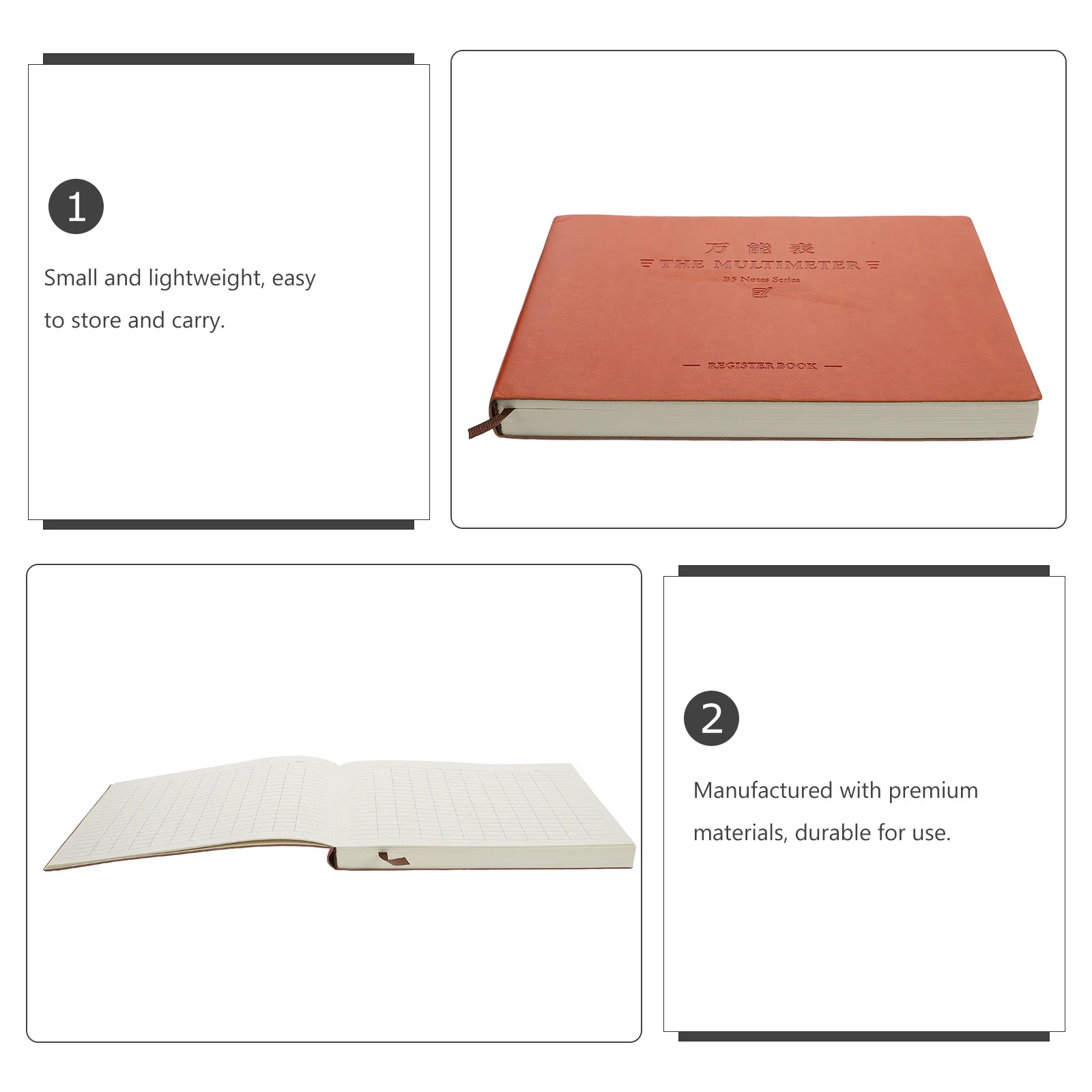 1Pcs Fake Form Book Premium Quality Compact Size Easy Carry Account Handbook for Office School Multifunctional