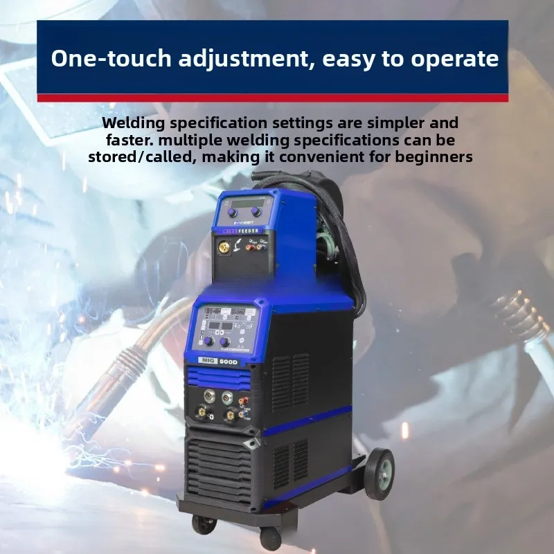 Double Pulse Two Guaranteed Welding Machine MIG350/500 Aluminum Welding Machine, Gas Automatic Wire Feeding Industrial Grade