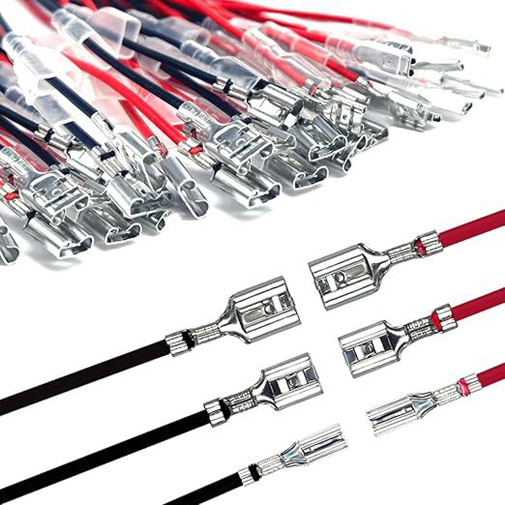 

Spade Connector Kit 30PCS 2 8mm 4 8mm 6 3mm with Nylon Insulating Sleeves for Industrial and Household Wiring Projects