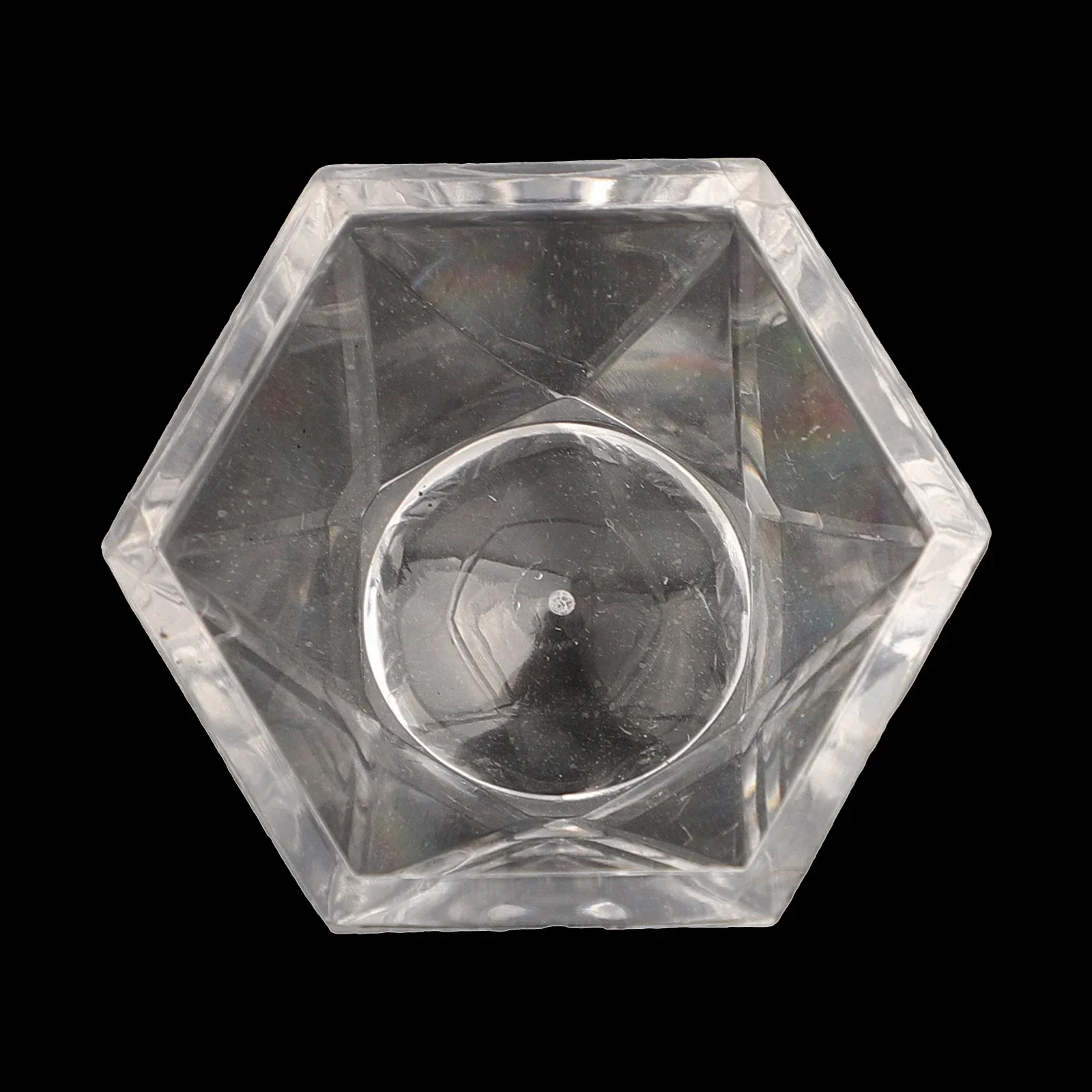 1 pz Base per esposizione a sfera in acrilico Palline Espositore Decorazioni Base Forma esagonale Decorazioni per la casa Ornamento da tavolo