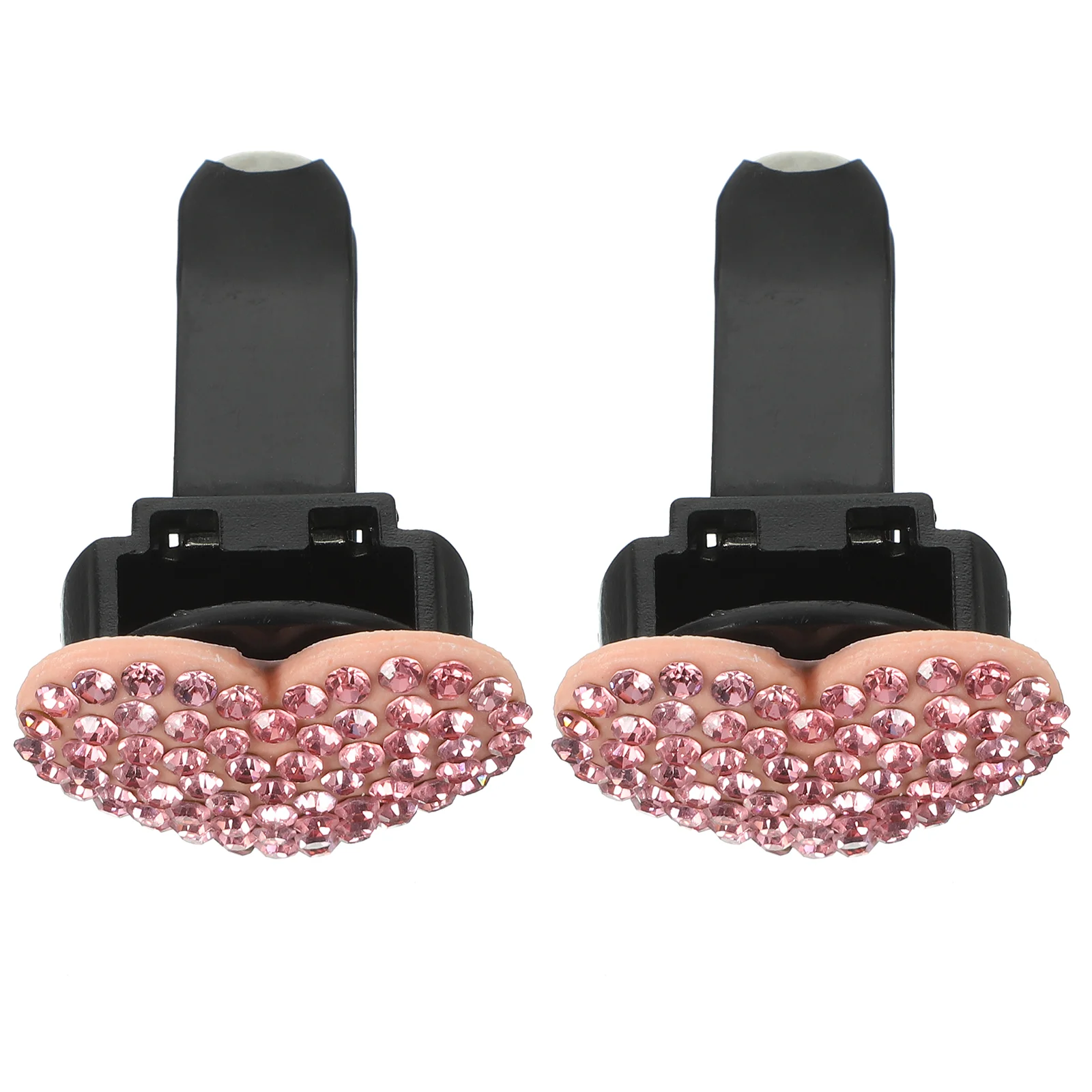 

2 Pcs Perfume Car Air Outlet Aromatherapy Clip Diamond- Love Conditioner Decorative 2pcs (pink) Miss Rhinestones Vent