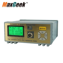 Maxgeek T-686 Low Internal Resistance Tester High Precision Micro Ohm Resistance Measurement Analyzer with 2.4-inch LCD Screen