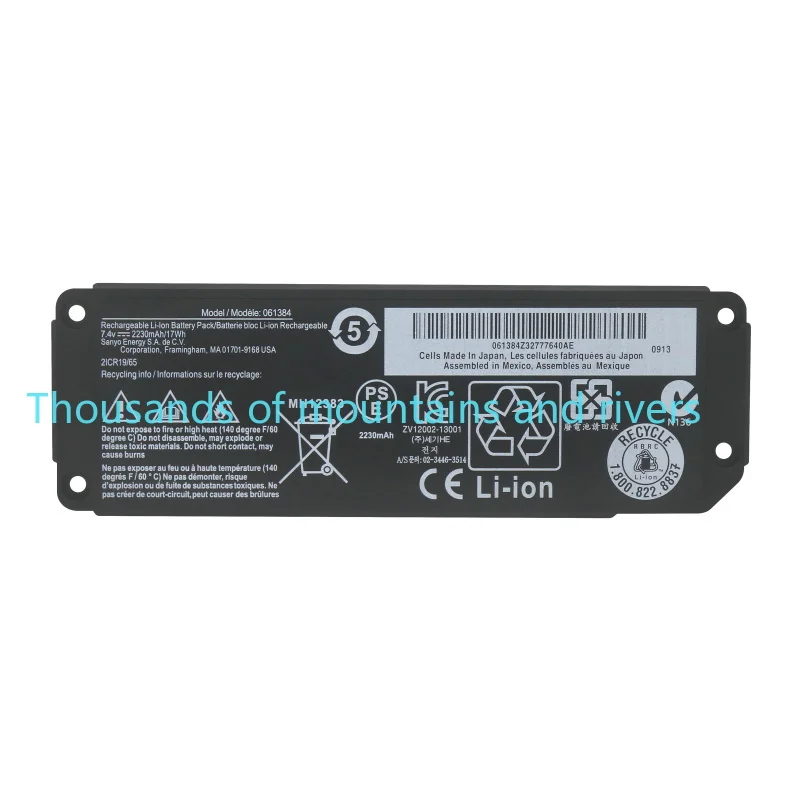 

7,4 В 061385 061384 061386 Аккумулятор для мини-динамика BOSE SoundLink Bluetooth One Series 17 Втч 2330 мАч