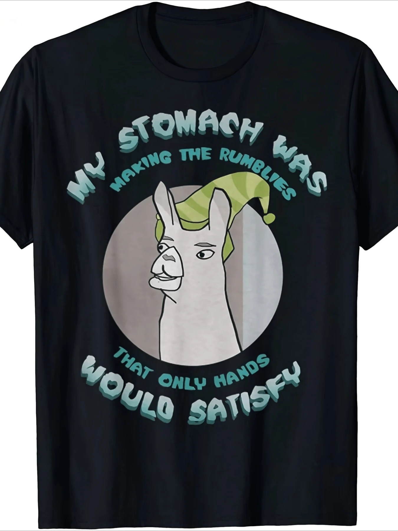 Retro T-Shirt Showcasing Llamas Wearing Hats Ideal for Men It Features A Relaxed Crew Neck and Short Sleeves
