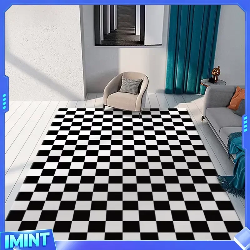 Color Checkerboard Plaid Carpets for Living Room Decoration Large Rugs for Bedroom Decor Carpet Washable Rug Floor Mats for