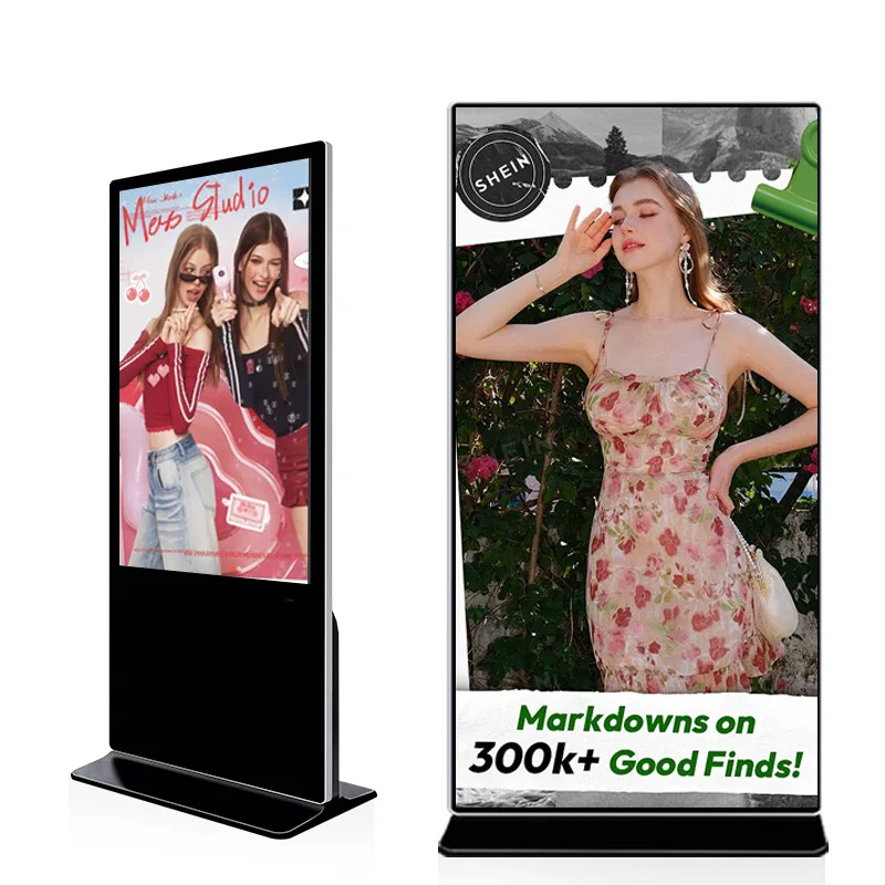 55-Inch/65-inch full-screen vertical advertising machine Android capacitive touch shopping mall floor advertising all-in-one