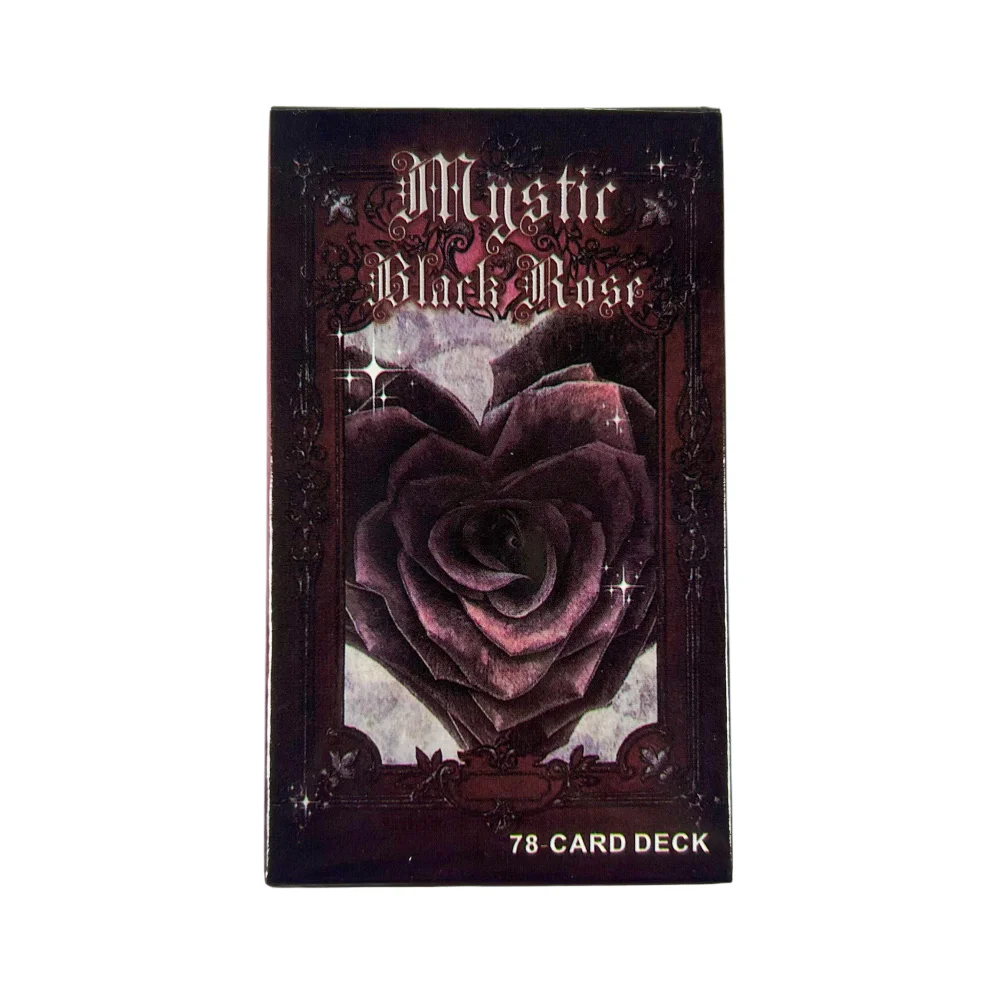 Mystic Black Rose Oracle Deck 78 Pcs Situations Tarot Cards Twin Flame Love Keywords Deck Healing Shadow Work Unique Board Game