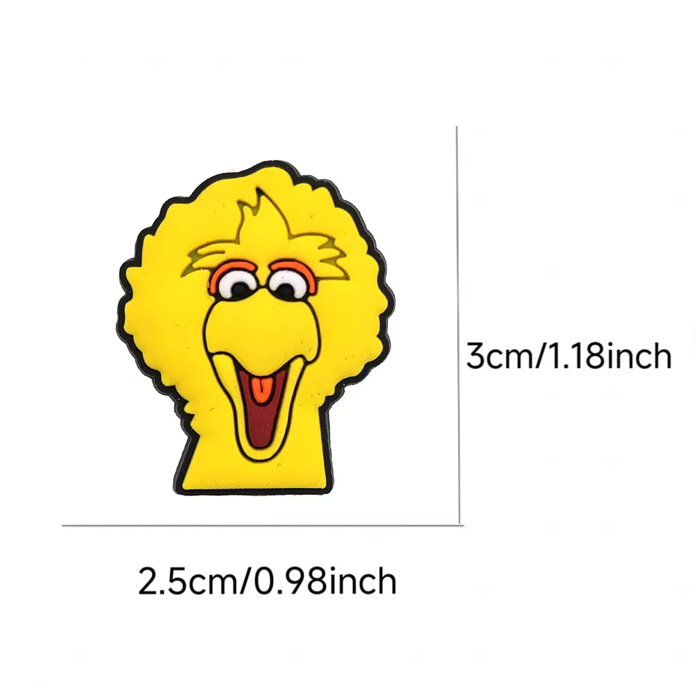 16-100 Stück Bestseller Cartoon-Kekse Gelber Vogel Monster-Serie PVC-Schuhzubehör Abnehmbare DIY Kreative Schuhdekorationen – Detail 3