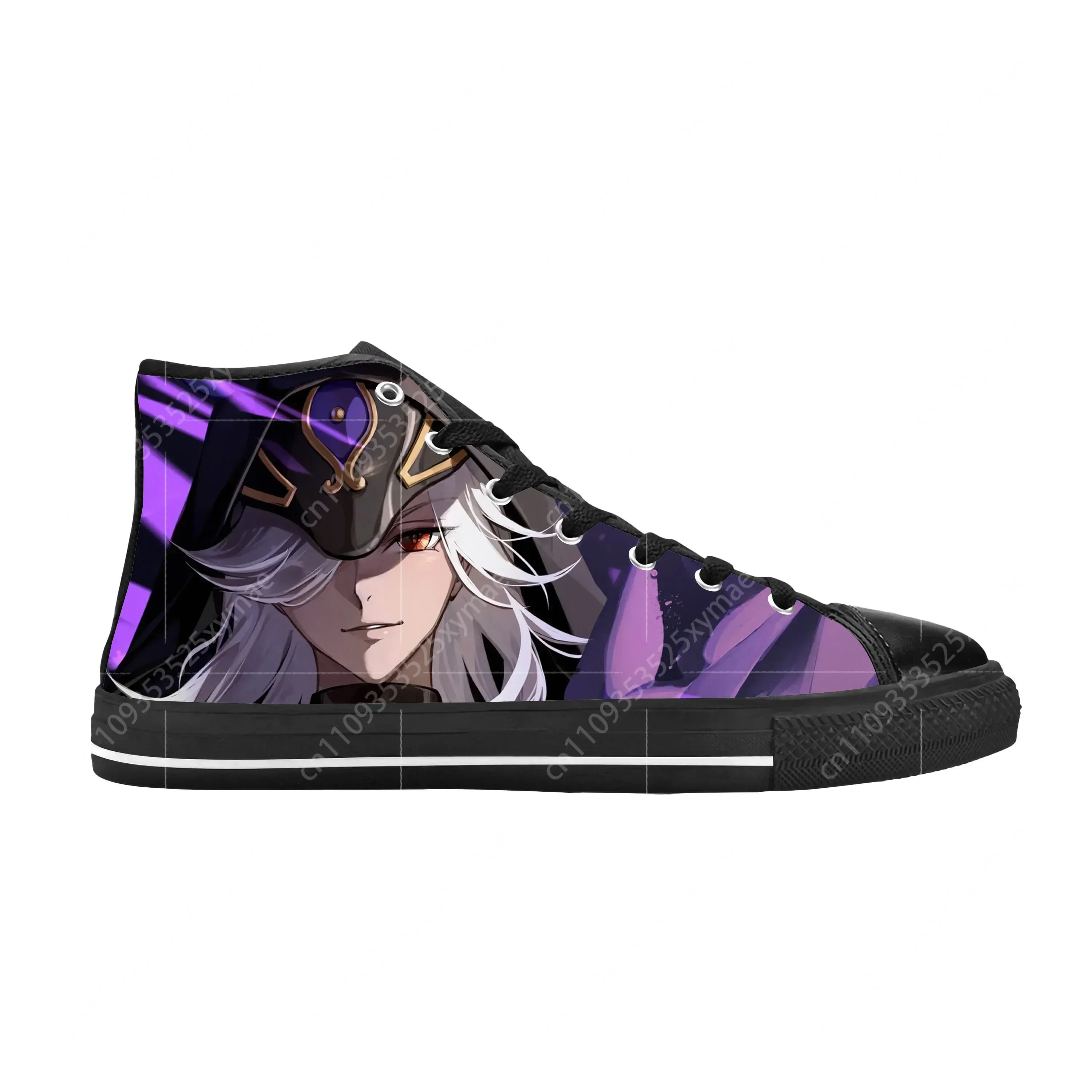 Anime Manga Cartoon Game Genshin Impact Cyno Cool Casual Cloth Shoes High Top Comfortable Breathable 3D Print Men Women Sneakers