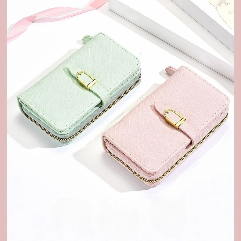 Women Long Wallet Solid Color Simple Clutch Purse Luxury Zipper Coin Pocket Card Holder Ladies Fashion Handbag