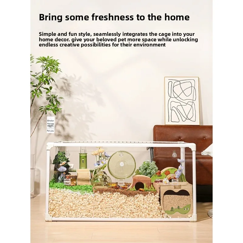 Hamster Cage Acrylic Cheese Cage Landscape Villa Cheap Large Special Feeding Box Djungarian Hamster Supplies