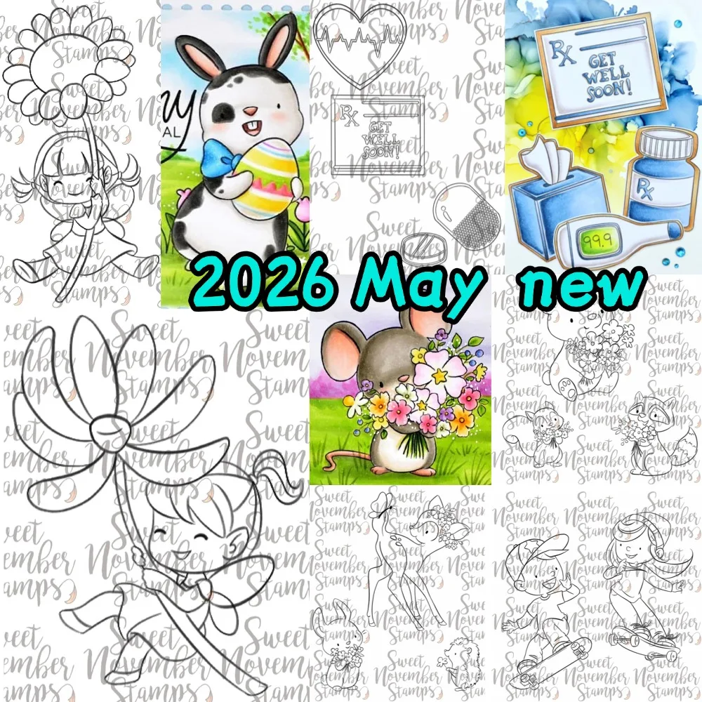 

2026 May new flower Medal Framework clear silicone stamps for DIY scrapbooking craft supplies stamp photo album card making