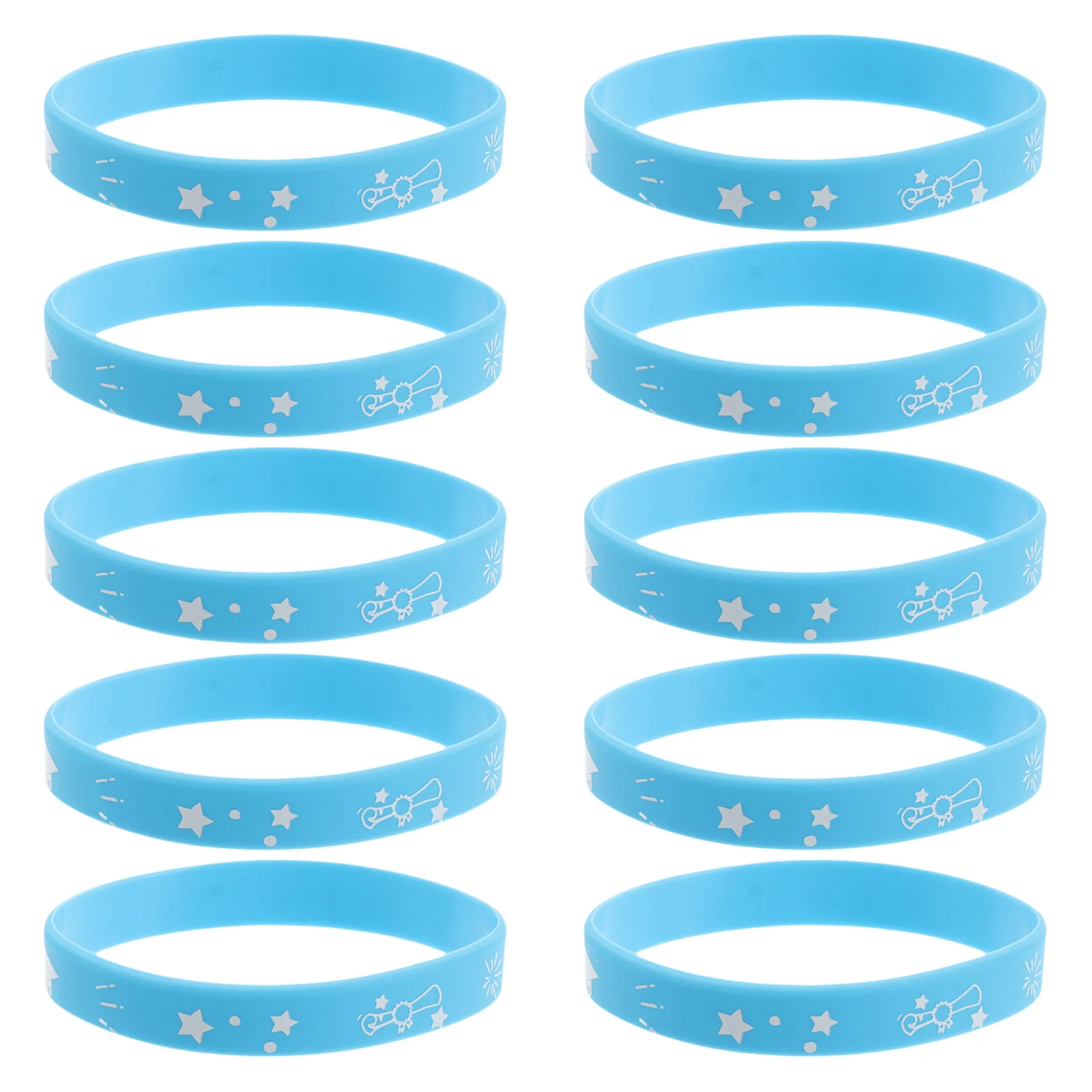 

10Pcs Graduation Party Wristbands Silicone Bracelets Class of 2025 School Events Decorative Graduation Supplies
