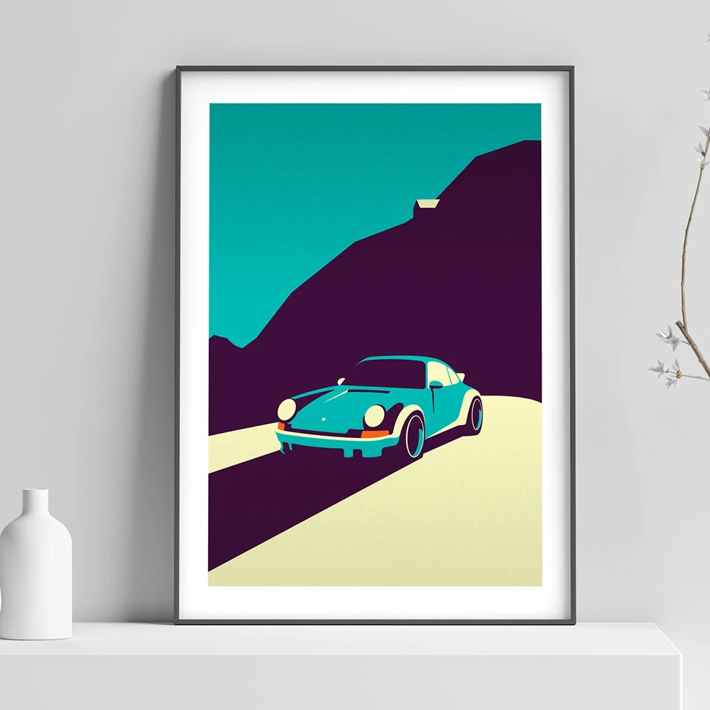 Hd Art Prints Posters Nordic Home Decor Classic 911 Cars Wall Modular Red Yellow Green White Picture Living Room Canvas Painting