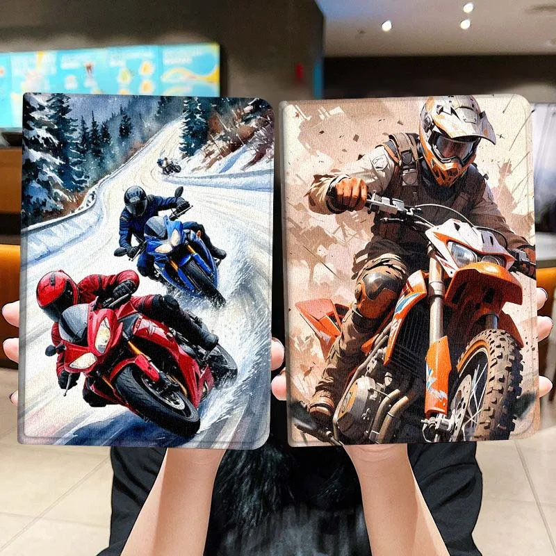 

Motorcycle Rider Anime Cool Cover Tablet Case For Xiaoxin Legion Tab Y900 Y700 K10 M10 P11 Pad Pro GT Plus 3rd Gen 4 11 11.5