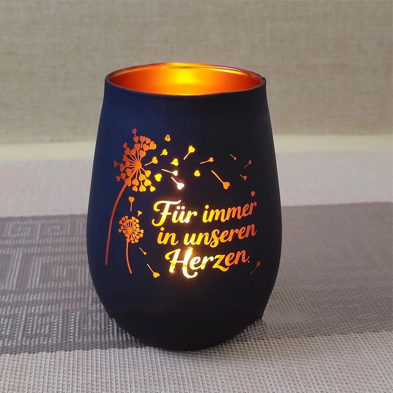 

Personalized Custom Design Glass Candle Holder Aromatherapy Candle Holder Bedroom Desk Decoration Holiday Souvenir Gift