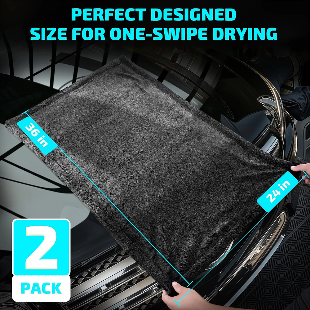 AUTOBRIGHT ستوكات 60*90 سنتيمتر 1300gsm واحد مسح تجفيف منشفة غسيل السيارات القماش قسط القماش رشاقته لينة المهنية تنظيف السيارات